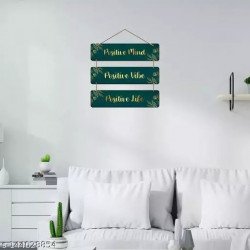 Akshat Creations Positive Quotes Wooden Wall Hanger for Home/MS