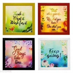 Attractive Synthetic Framed Poster (Pack Of 4)/MS