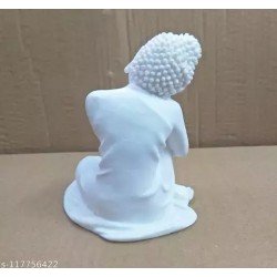 Sitting Buddha white/MS