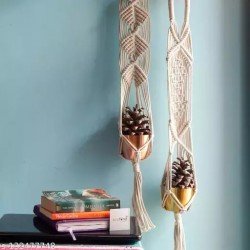 ecofynd Macrame Cotton Plant Hanger/MS