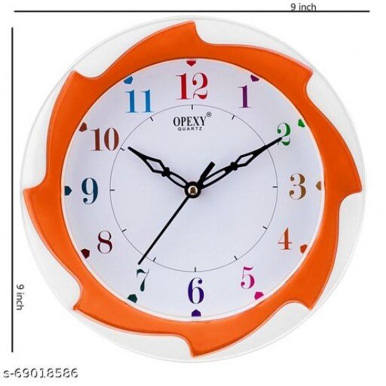 Shoora Arts Orange Round Designer Wall Clock