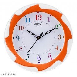 Shoora Arts Orange Round Designer Wall Clock