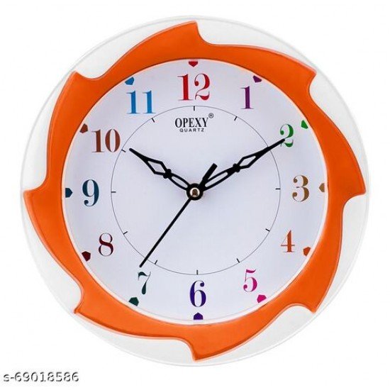 Shoora Arts Orange Round Designer Wall Clock