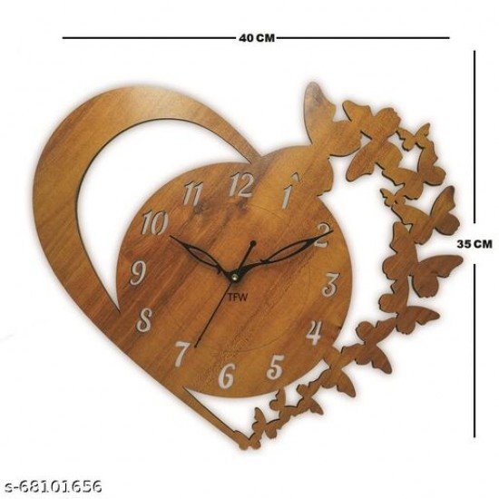 Veera Enterprise Round Wood Dual Color and Circular Edge Square Wall Clock