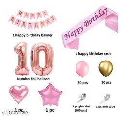 48 pcs 10th Birthday Decoration