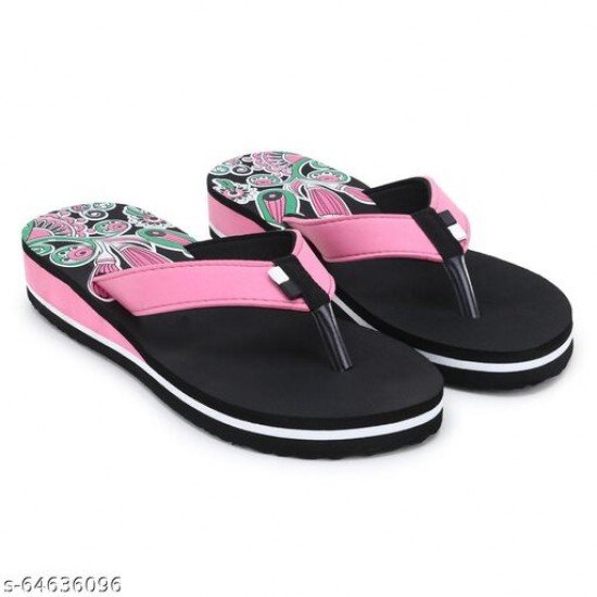 Duosoft Pink Suede Women Flip Flop/Slippers