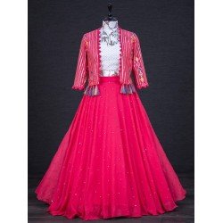 LEHENGA (STITCHED) PINK /G-F