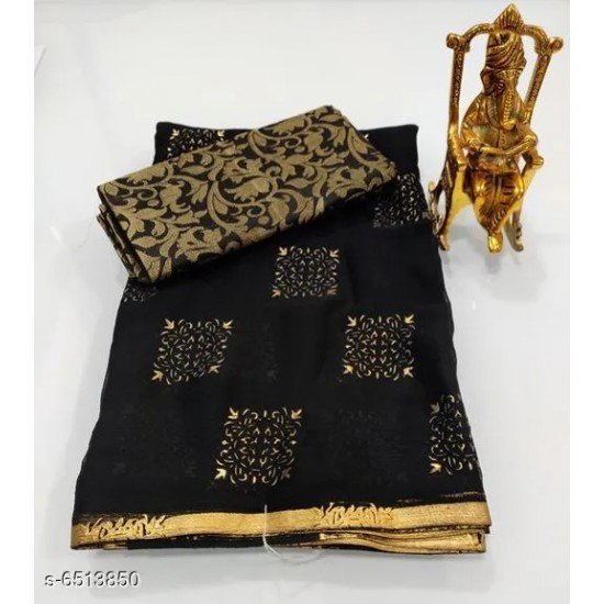 TRENDY PURE CHIFFON SAREE/MS