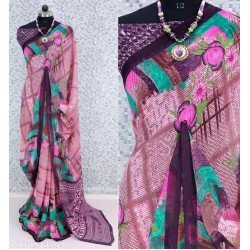 Rekha Maniyar Georgette Floral Printed Women's Saree