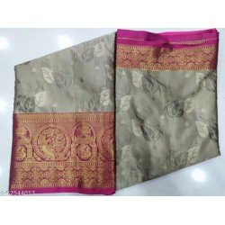 NEW HEAVY SOFT KANJIVARAM SILK REACH PALLU SELF JACQUARD WEAVING SAREE