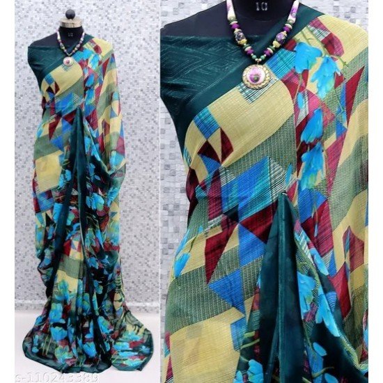 Rekha Maniyar Georgette Floral Printed Women's Saree