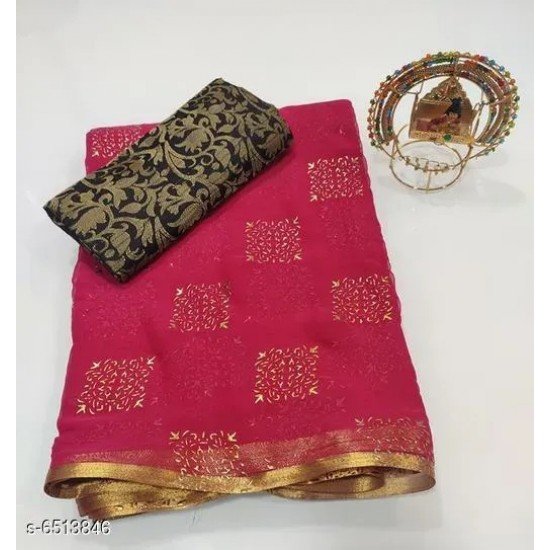 TRENDY PURE CHIFFON SAREE/MS