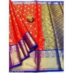 Women's Banarasi Pattu Silk, Designer Saree