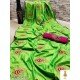 SATIN SILK SAREE WITH EMBROIDERY DESIGN