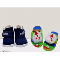 Angelwalk_Combo Kids Whistle Shoes And Teddy slippers/MS