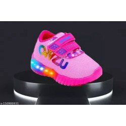 Hooh_Boys and Girls Kids Led Double Velcro Led Light up Shoes/MS