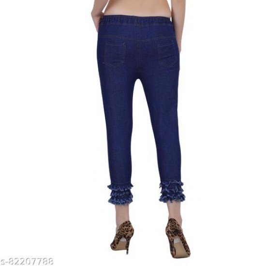 DENIM STYLISH JOGGER WITH DAMAGE WORK FOR WOMEN DENIM STYLISH JOGGER WITH DAMAGE WORK FOR WOMEN