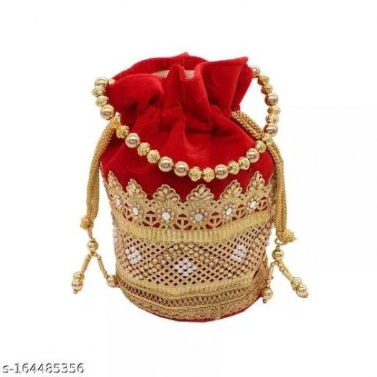 Women's Potlis, Traditional Potli Bag Velvet Batva Purse/MS