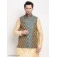 Men's Self-Designed Blue Nehru Jacket/ms