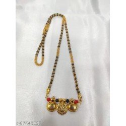 FENCY HIGH QUALITY GOLD PLATED LAXMI VAATI LONG MANGALSUTRA.../MS