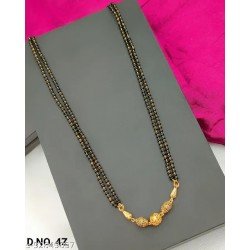 Fancy + antique designer micro gold plated MS neckpiece Mangalsutras/MS