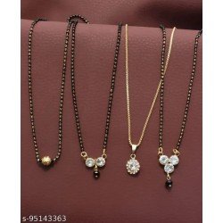 Trendy Vatti and Single moti mangalsutra