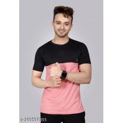 Amazing Slim Fit Double Color T Shirt For Men/MS