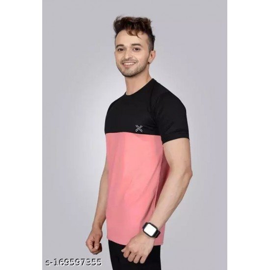 Amazing Slim Fit Double Color T Shirt For Men/MS