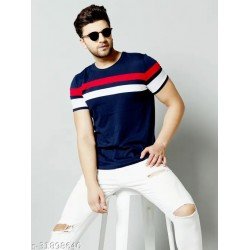 Ausk Color Block Men's Round Neck T-Shirt/MS