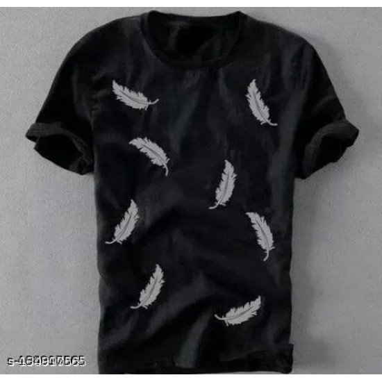 Stylish Modern Leaf Print Men's T-shirt/MS