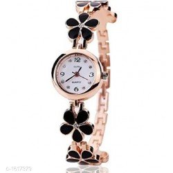 Stylish Women Black Metal Analog Watch/MS