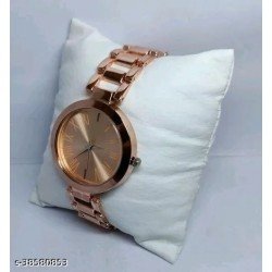 Stylish Women Rose Gold Metal Analog Watch/ms