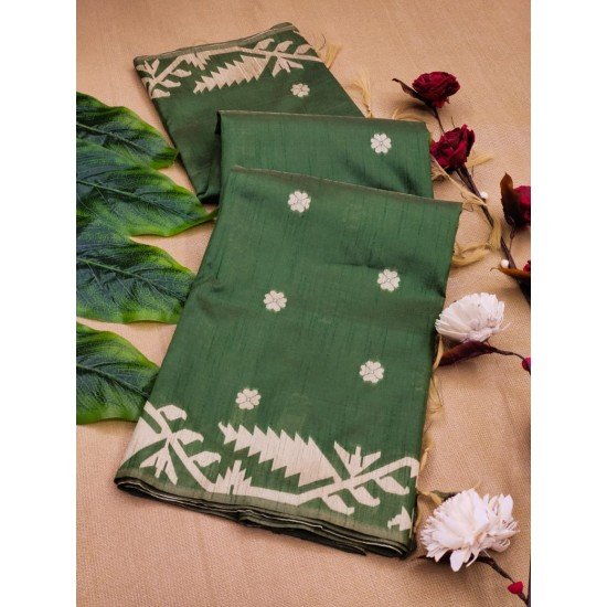 DEMANDING RAW SILK WEAVING SAREE/GF43 - BAND HAND