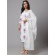 Top-Pant-Dupatta Set/ GF04 - Kiara White Edition