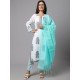 Top-Pant-Dupatta Set/ GF04 - Kiara White Edition