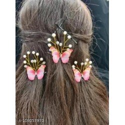 Easyoung Butterfly Hair Pins Hair Pin (Pink)/MS