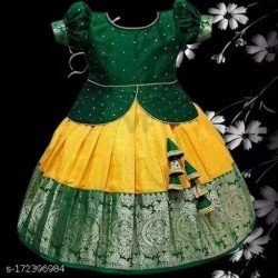 Girl's Pattu Readymade Jacquard Lehenga choli ./MS