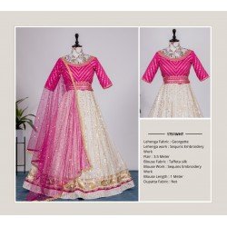 Sequins Embroidery Work with gota patti lace border/ GF61 – 1751