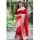 RAW SILK WEAVING SAREE/ GF43 - RAW EMB