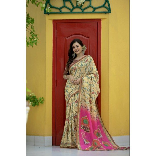 LINNEN COTTON SAREES/GF43 - MUL LINEN