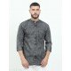 18 PLUS MANDERIN COLOR DENIM FULL SLEEVE SHIRT/MS