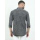 18 PLUS MANDERIN COLOR DENIM FULL SLEEVE SHIRT/MS