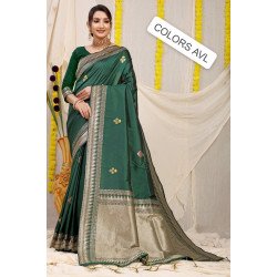 Kanchipuram Pure silk handloom saree/ GF123 - Taj Mahal silk – 4