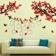 Byte Shop decorative photo frame tree leaves birds multicolour wall sticker for home décor (pvc vinyl multicolour)/MS