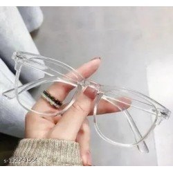 UV Protected Unisex Stylish Fashionable Clear lens Frame Sunglass/MS