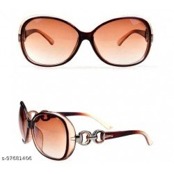 Ziory Brown Cat Eye Sunglasses for Women/MS
