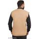 COMPANY ME Men's Solid V-neck Sleeveless Winter Wear Sweater (Camel)/MS