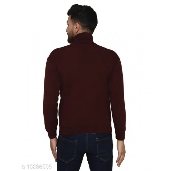 Kvetoo Maroon High Neck Sweater Single/MS