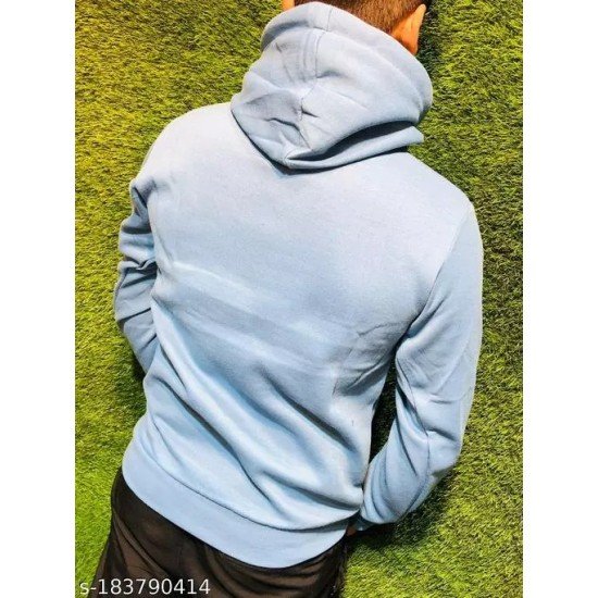 Men's Cotton Hooded Sweatshirt Blue Color/MS