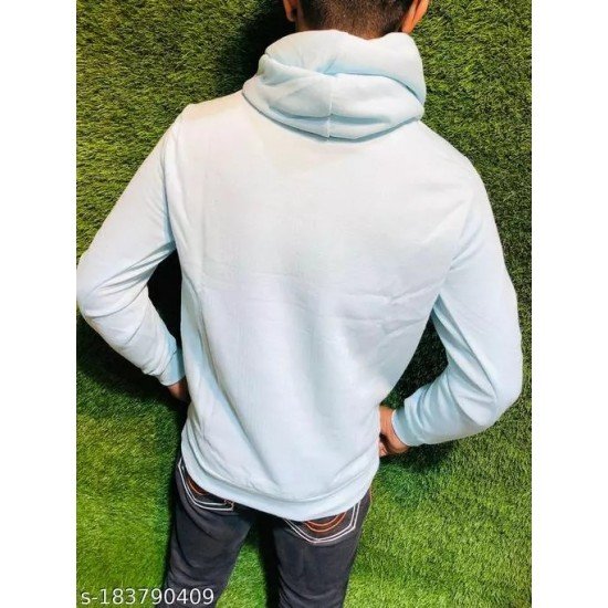 Men's Cotton Hooded Sweatshirt Sky Blue Color/MS